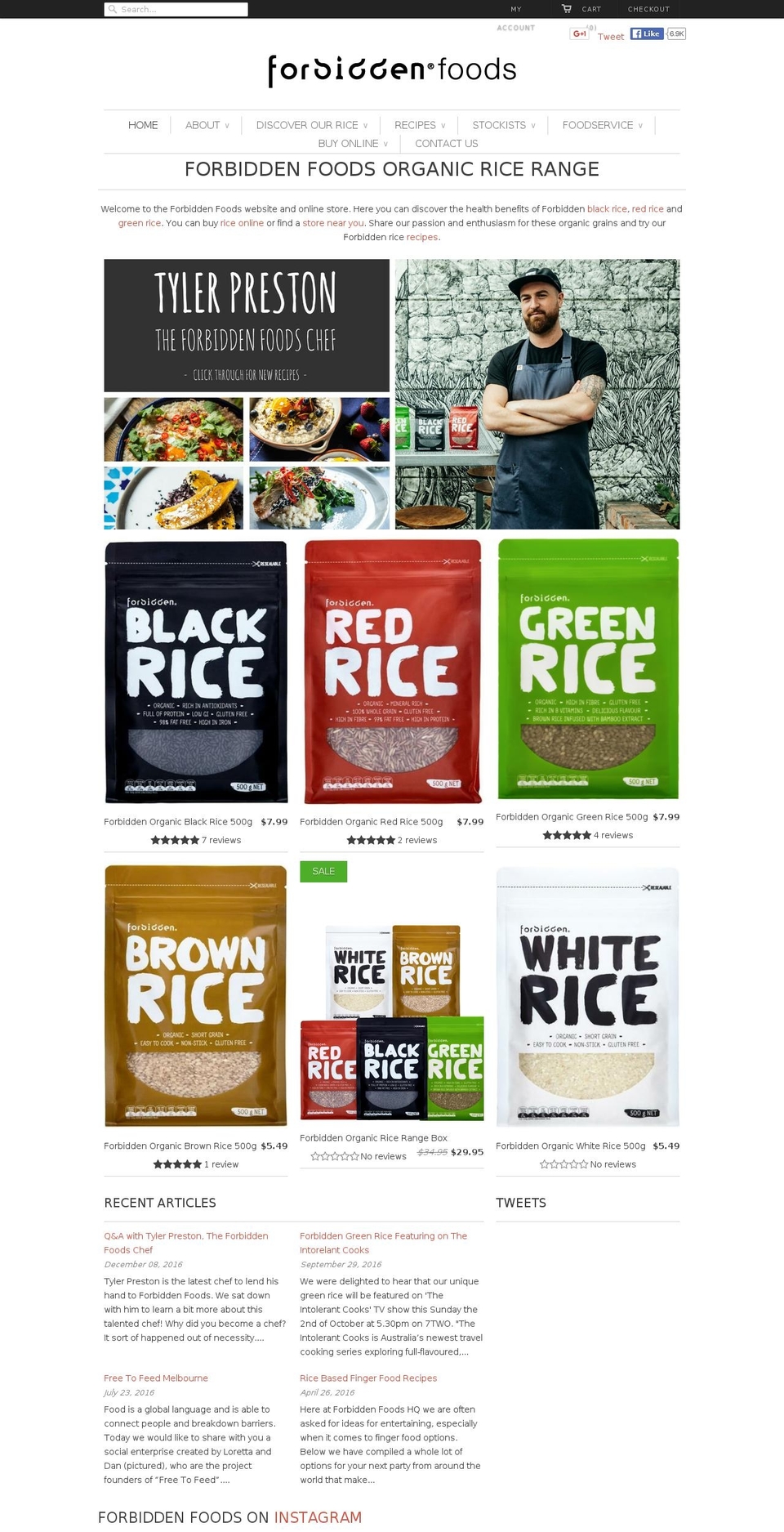 blackrice.com.au shopify website screenshot