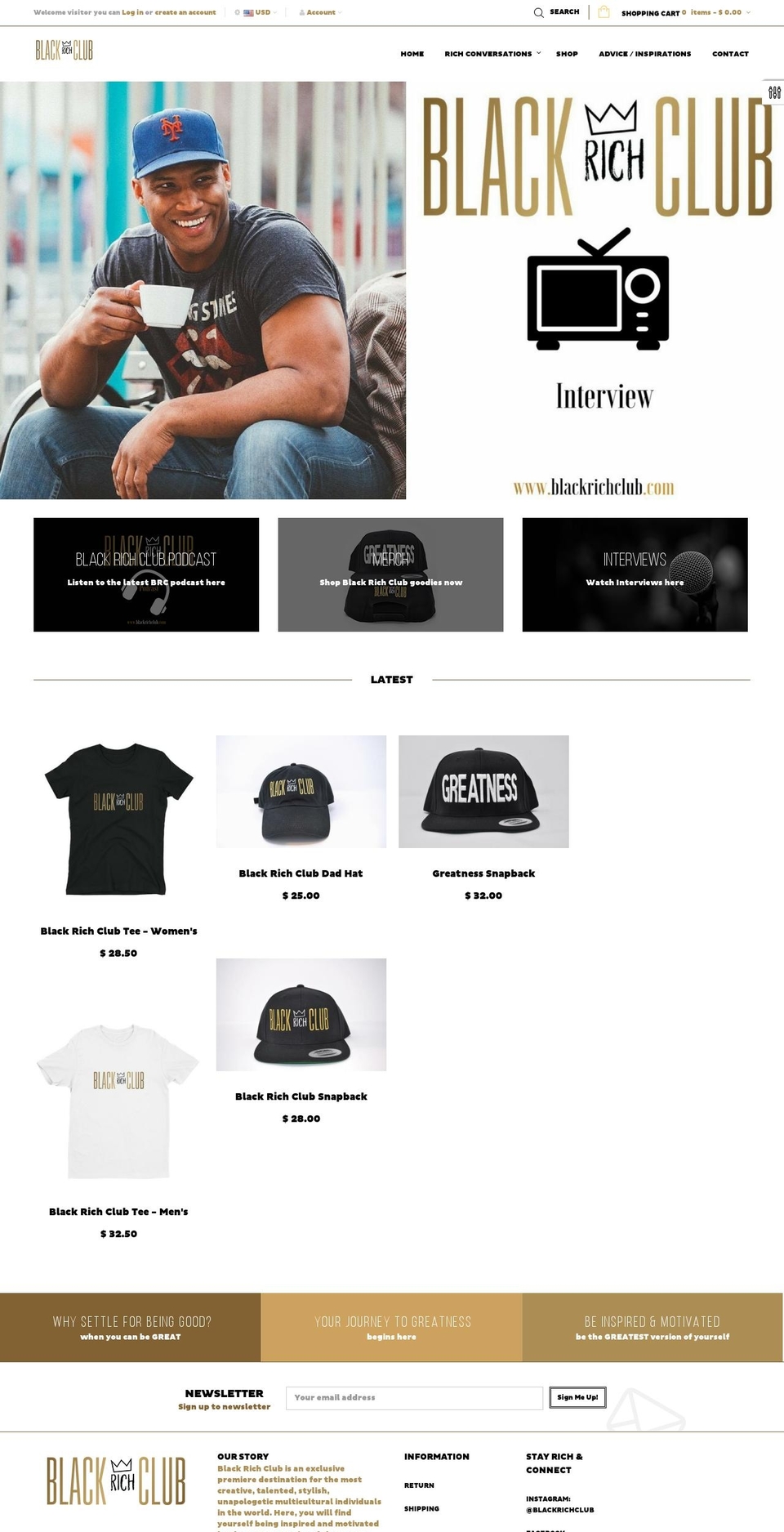 blackrichclub.com shopify website screenshot
