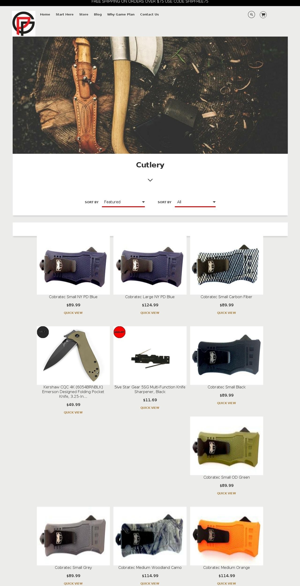 blackriverknifeco.com — Shopify storefront screenshot