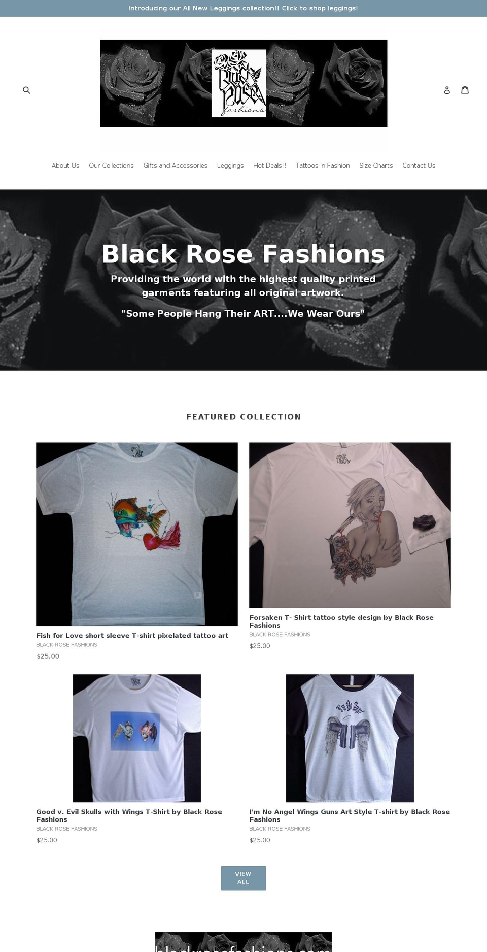 blackrosefashions.com shopify website screenshot