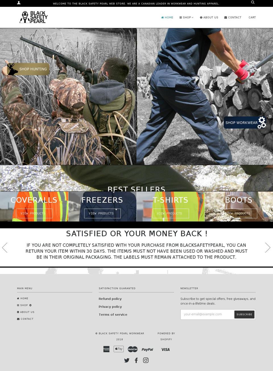 blacksafetypearl.com shopify website screenshot