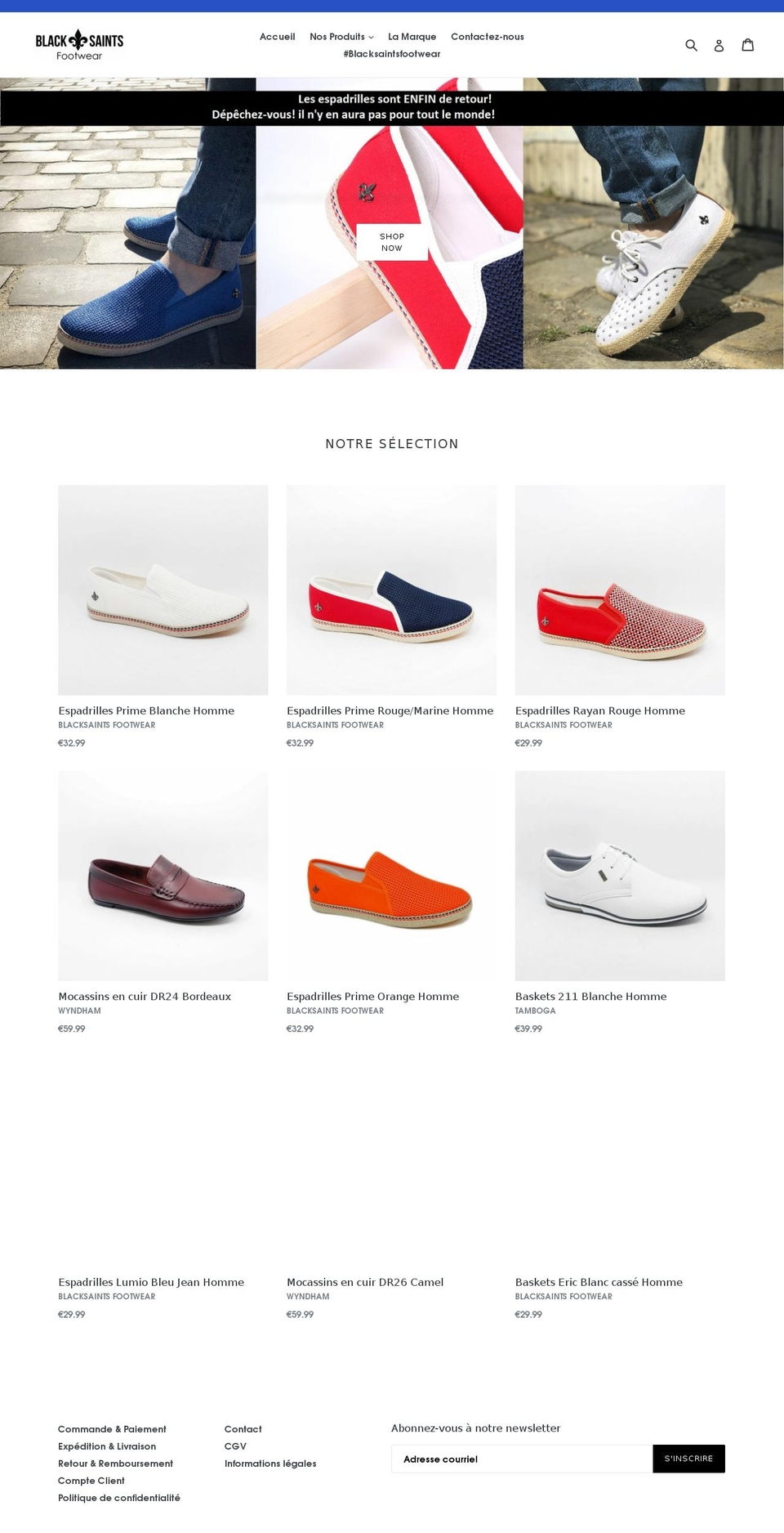 blacksaints-footwear.com — Shopify storefront screenshot