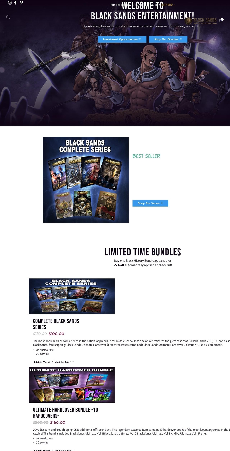 Sidekick-Custom Shopify theme site example blacksands.com