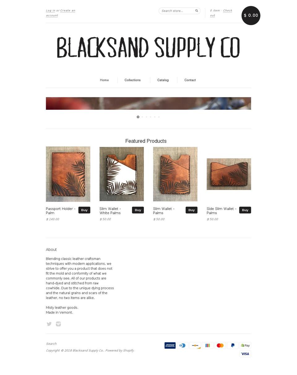 blacksandsupplyco.com — Shopify storefront screenshot