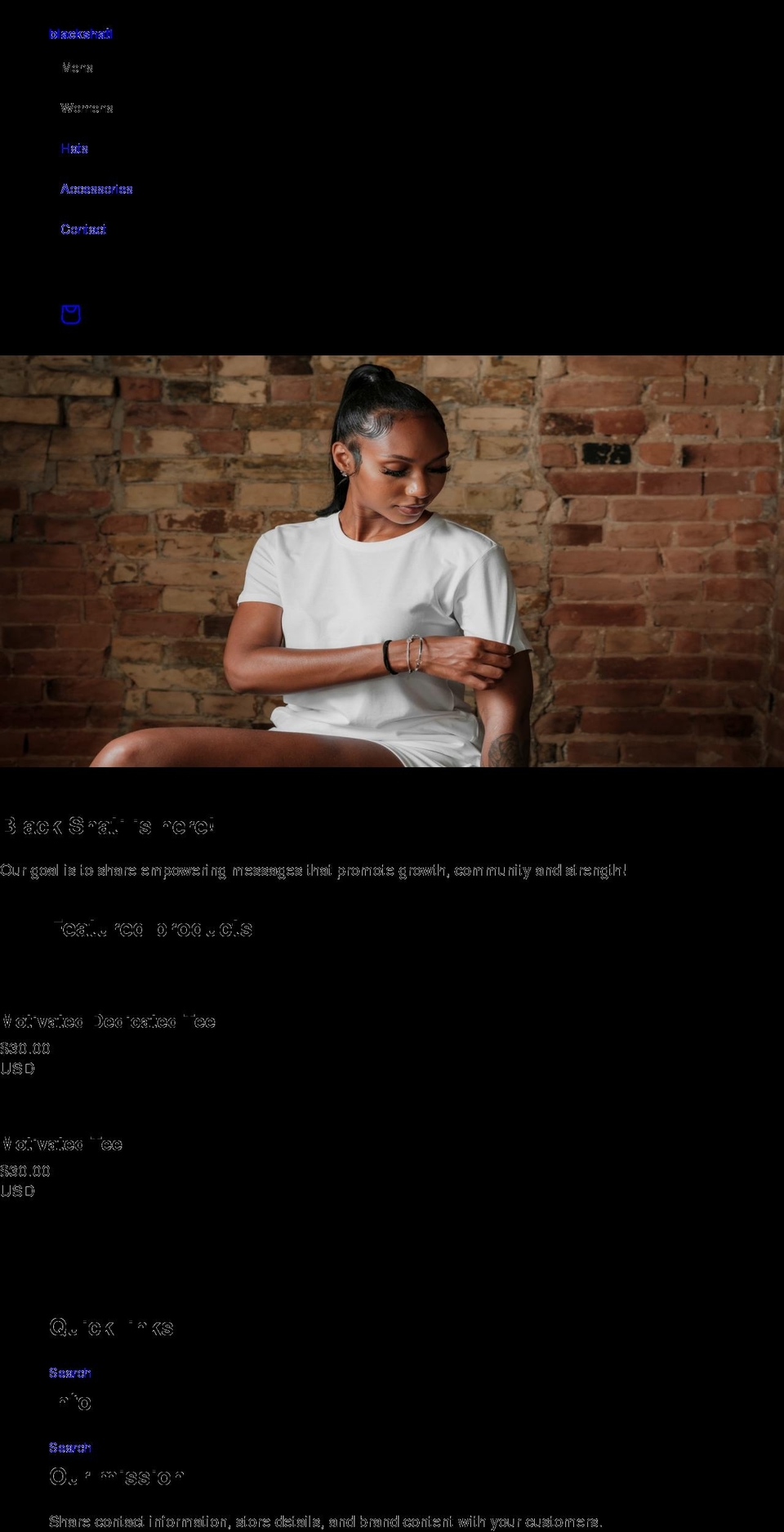 blackshati.com shopify website screenshot