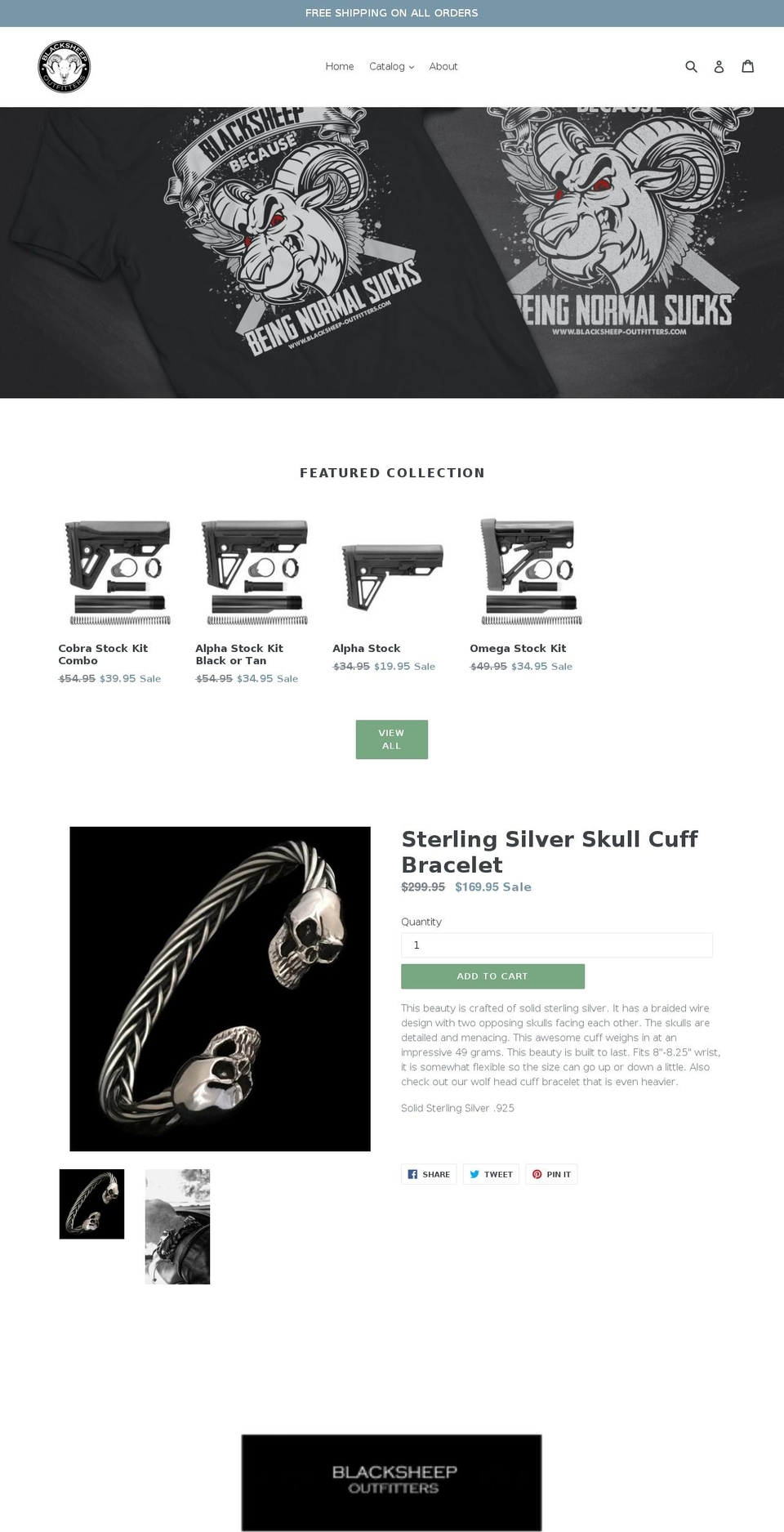 blacksheep-outfitters.com shopify website screenshot