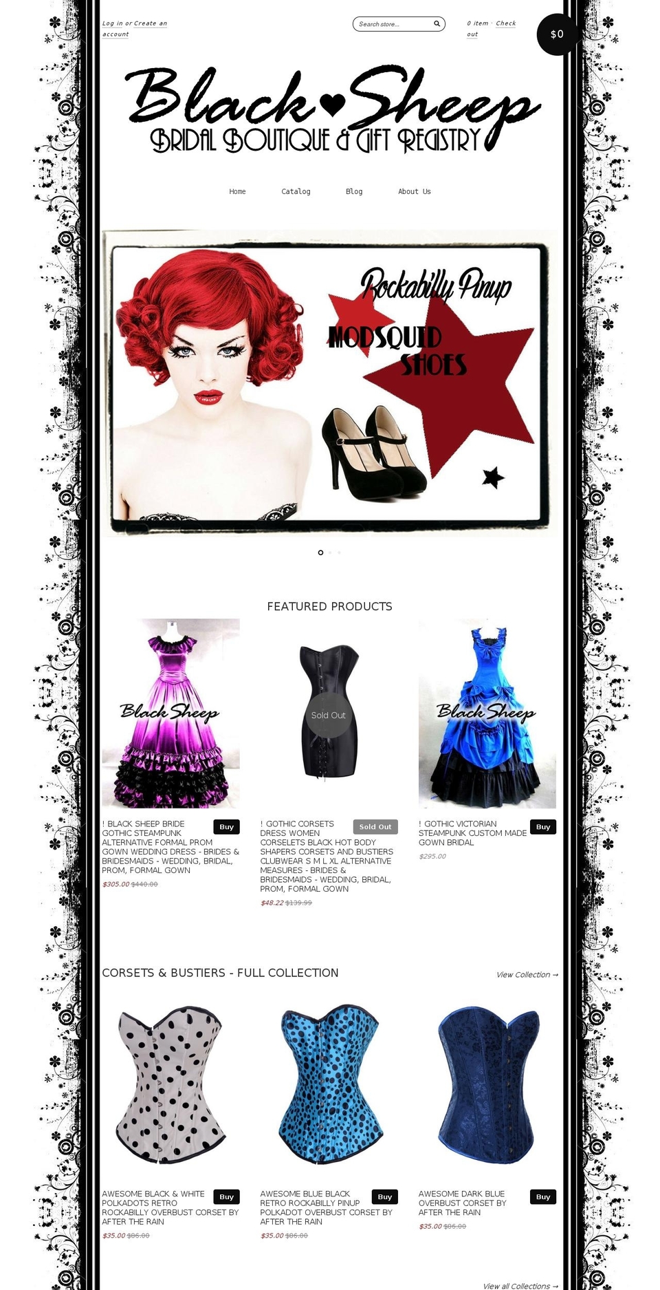 blacksheepbride.net shopify website screenshot