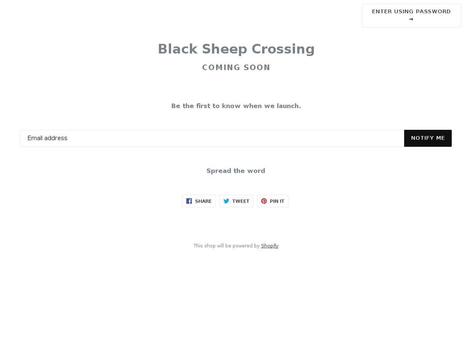 blacksheepcrossing.com — Shopify storefront screenshot
