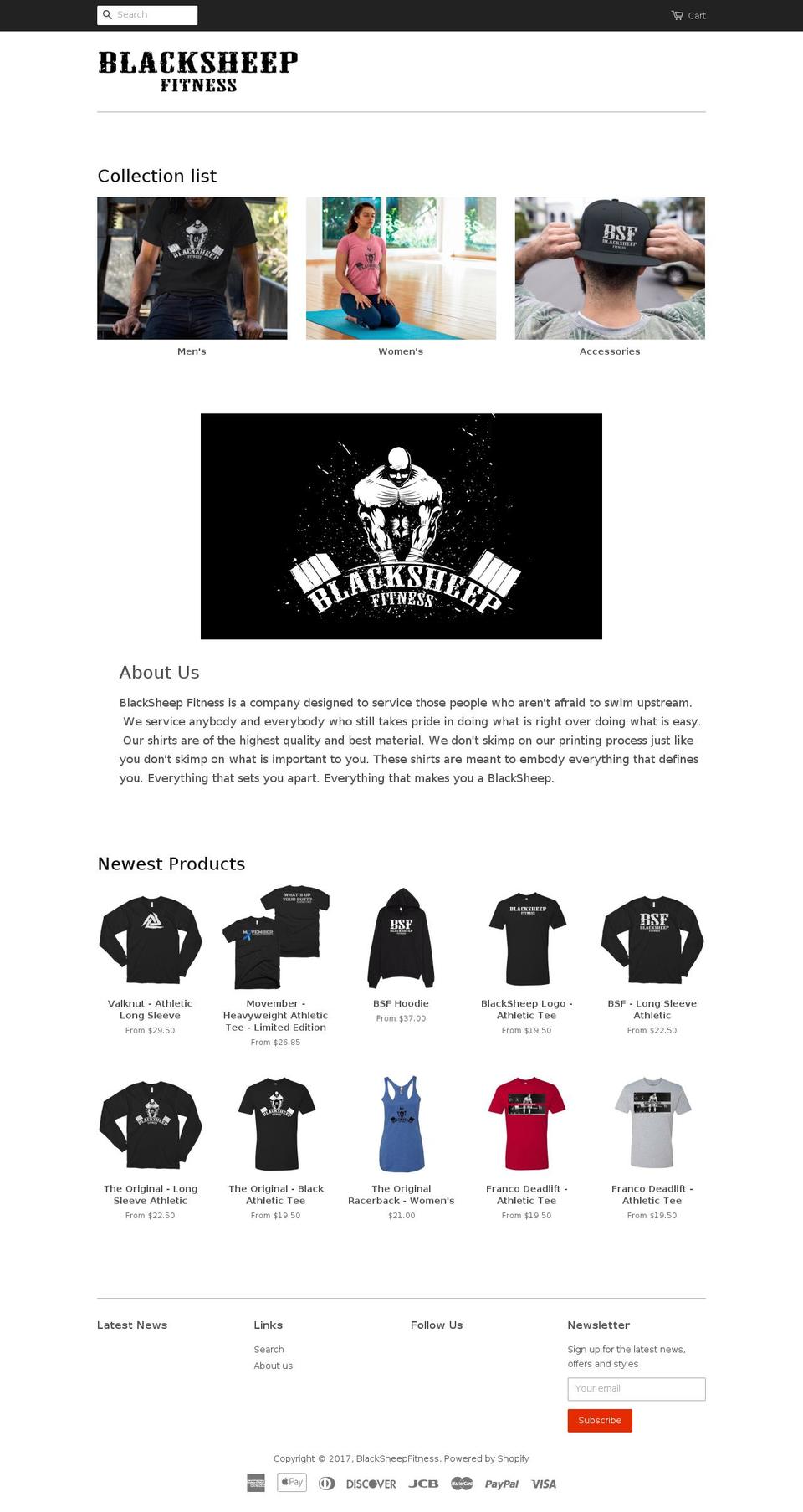 blacksheepfit.com shopify website screenshot