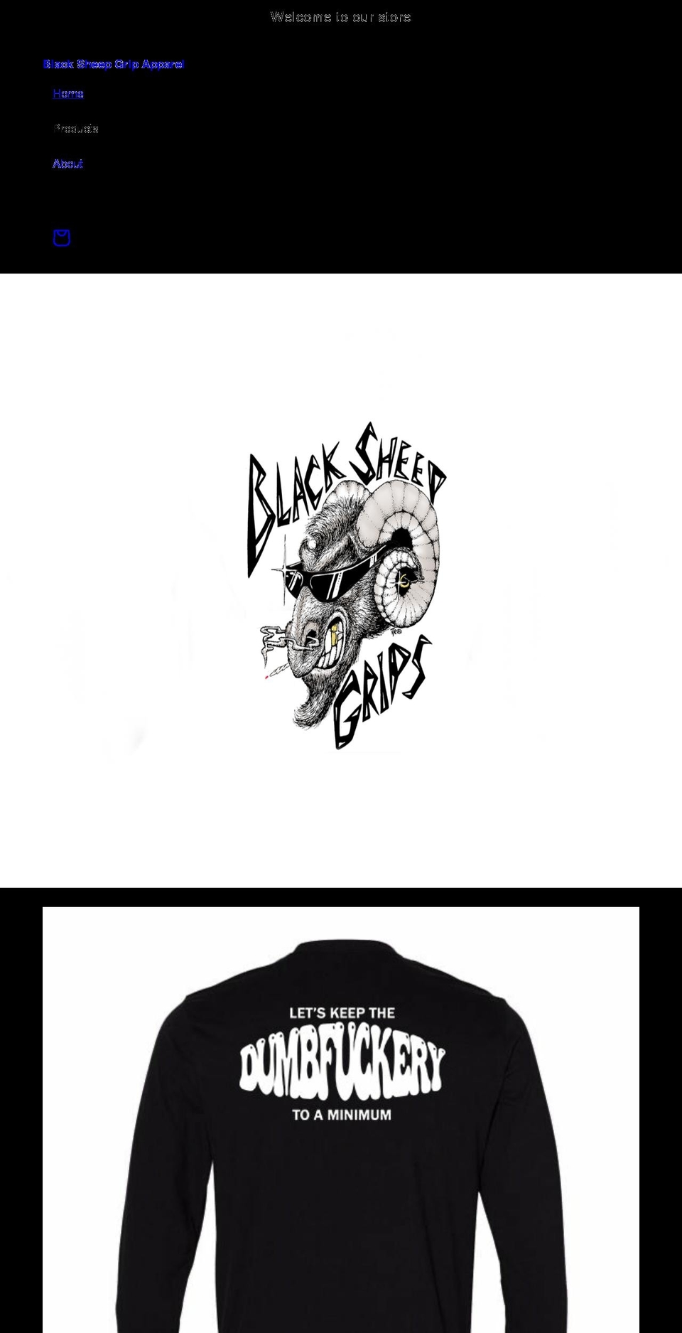 blacksheepgripapparel.com — Shopify storefront screenshot