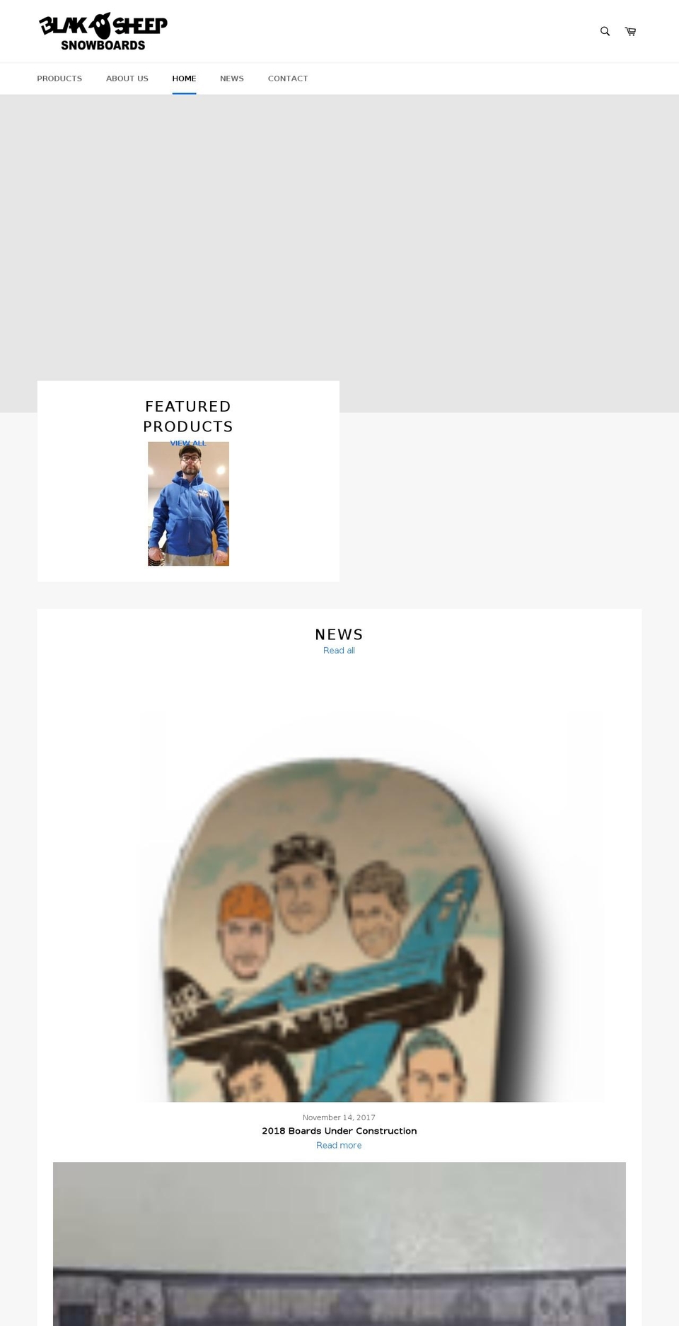 blacksheepsnowboards.com — Shopify storefront screenshot