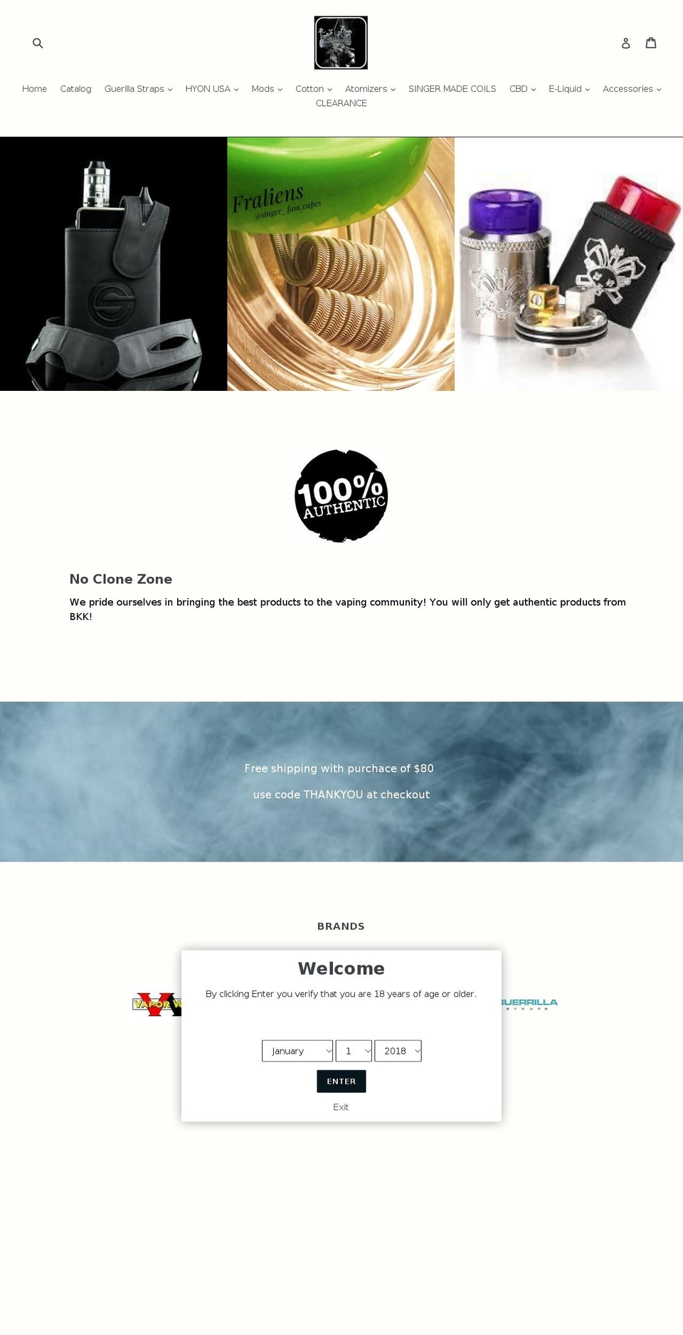 blackskloudyking.com — Shopify storefront screenshot