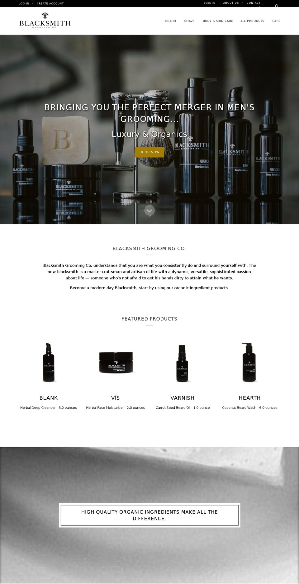 Copy of Pipeline Shopify theme site example blacksmithgrooming.com