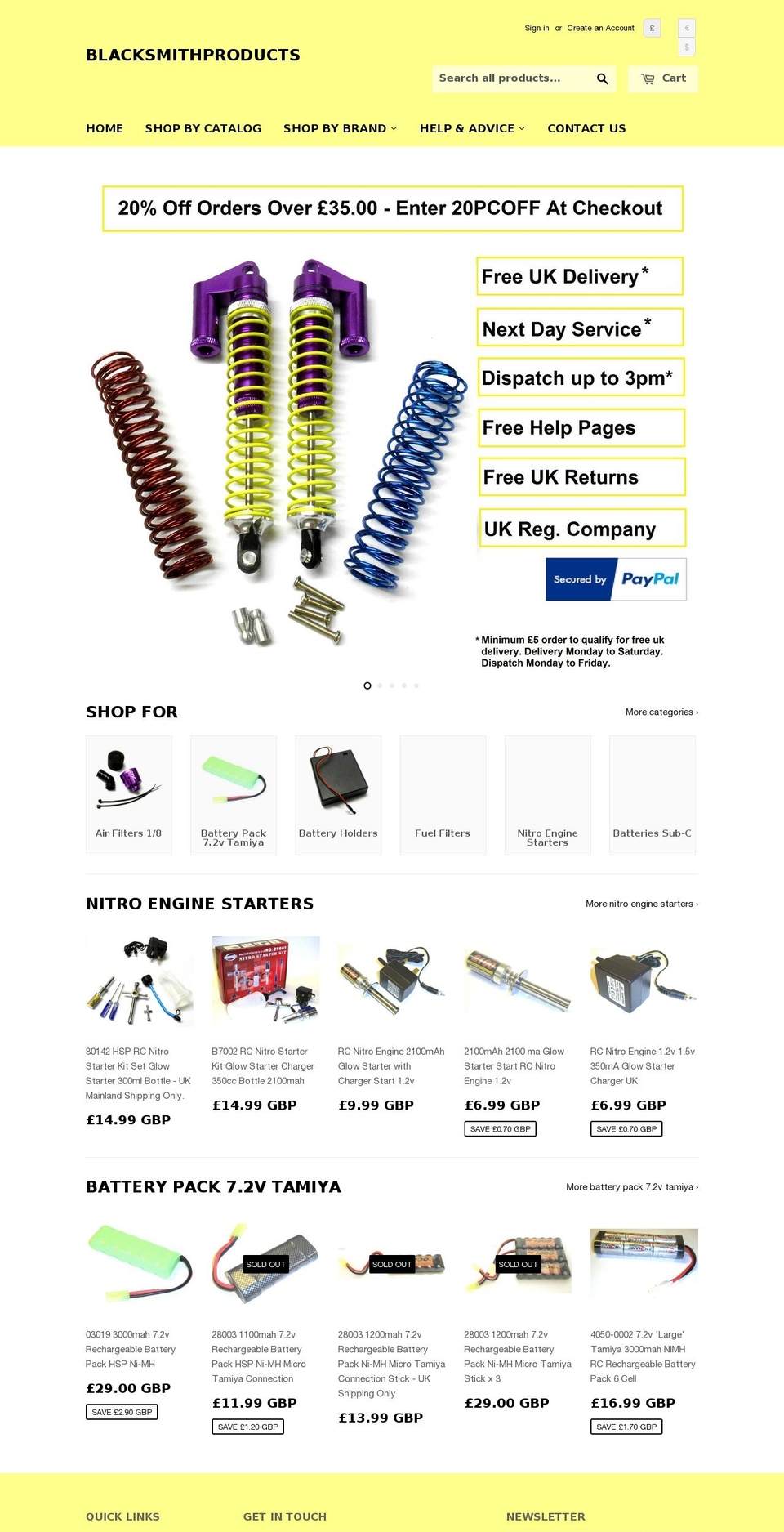 blacksmithproducts.com shopify website screenshot