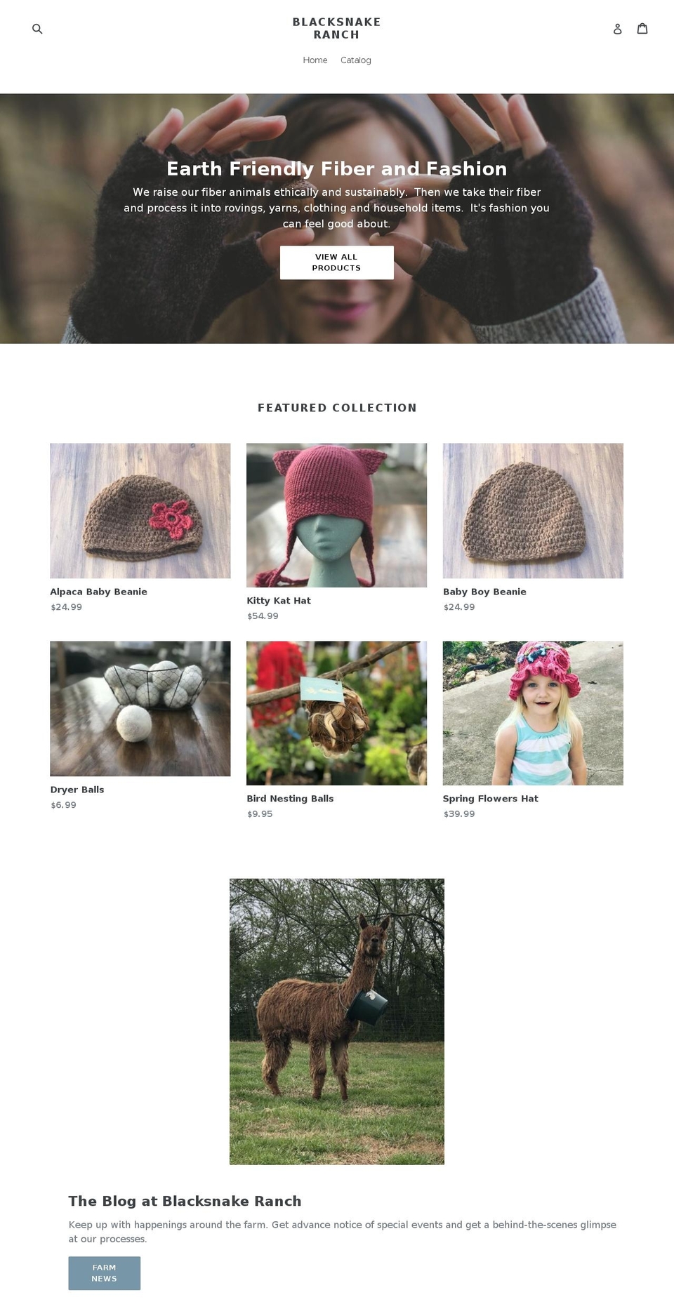 blacksnakeranch.com — Shopify storefront screenshot