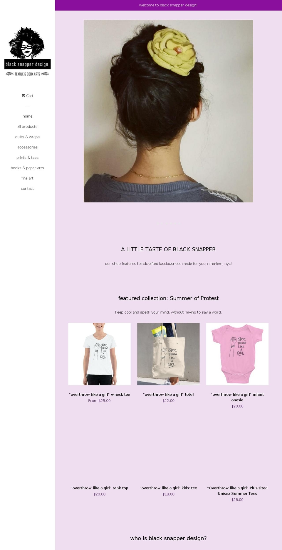 blacksnapperdesign.com shopify website screenshot