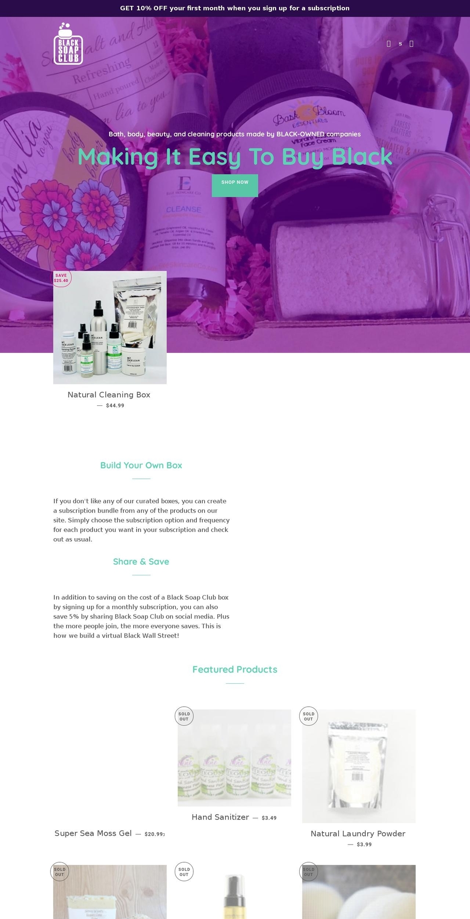 blacksoap.club shopify website screenshot