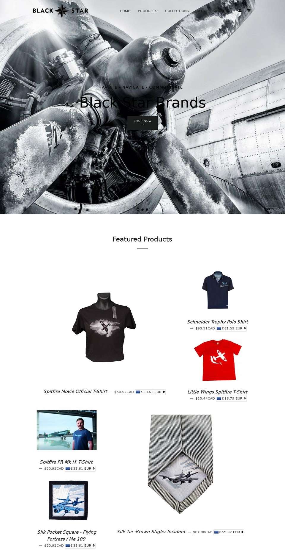 blackstarbrands.com — Shopify storefront screenshot