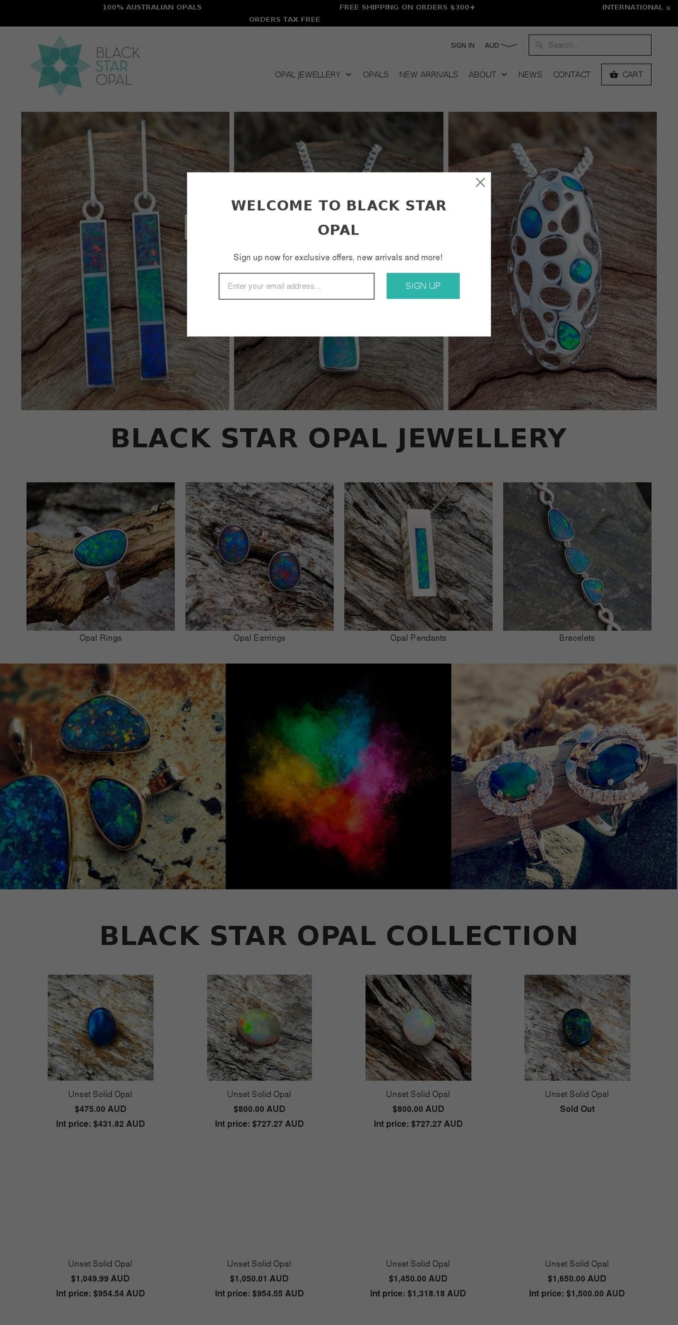 blackstaropal.org shopify website screenshot