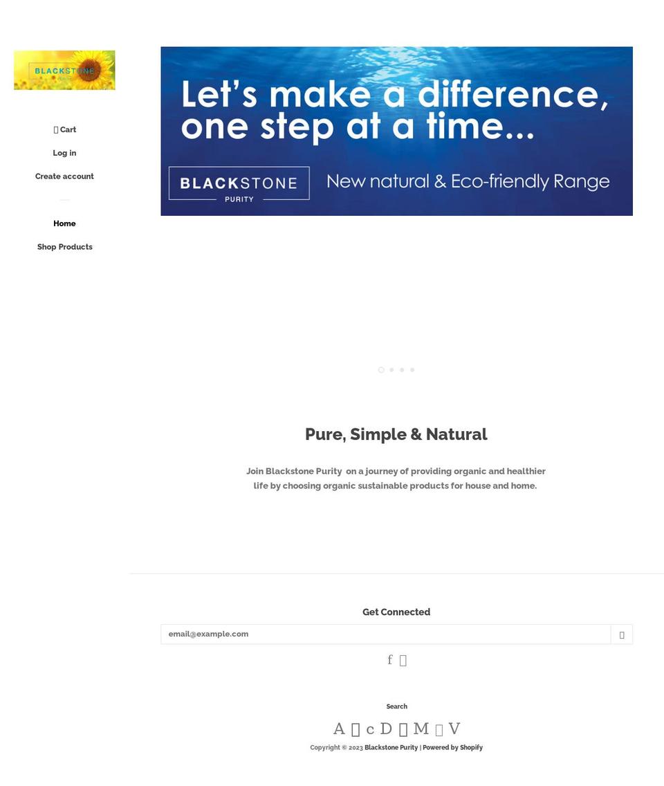 blackstonepurity.com shopify website screenshot