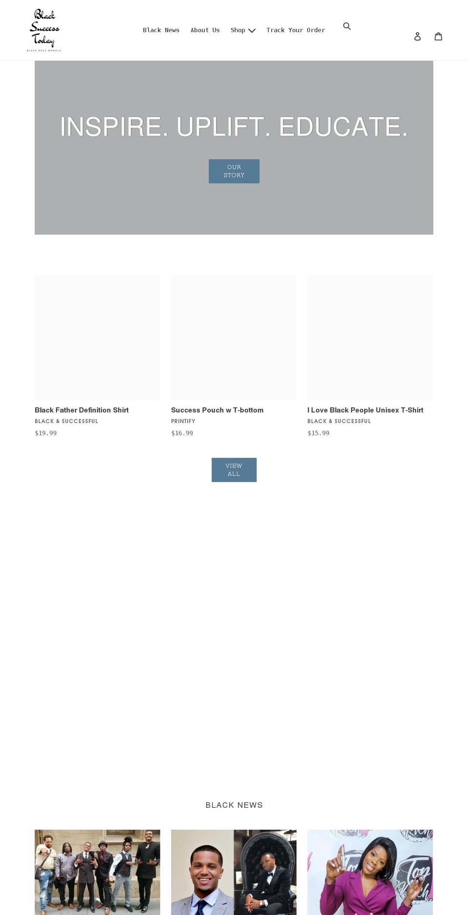 EDIT Shopify theme site example blacksuccesstoday.com