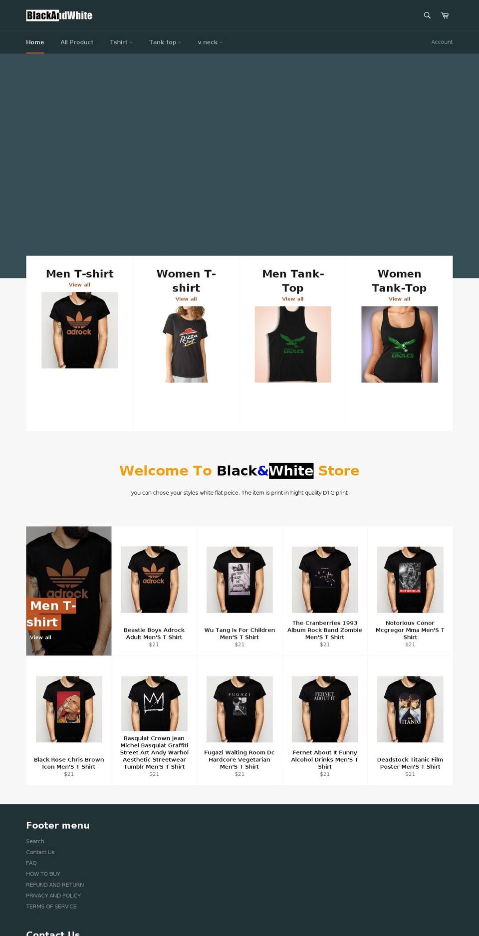 blackswhite.com shopify website screenshot