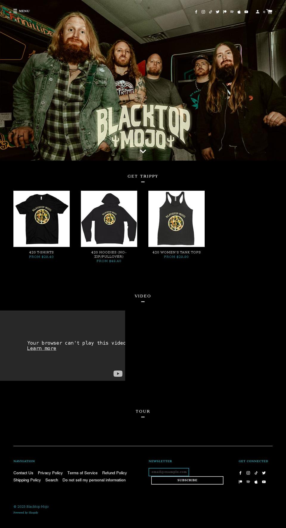 blacktopmojo.com shopify website screenshot