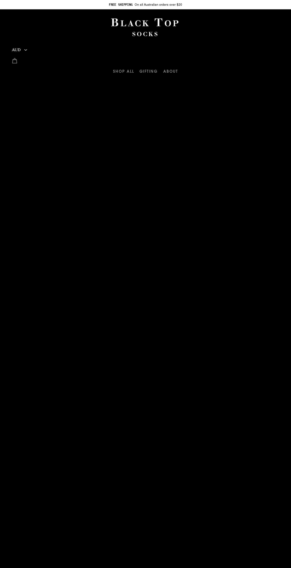 blacktopsocks.com shopify website screenshot