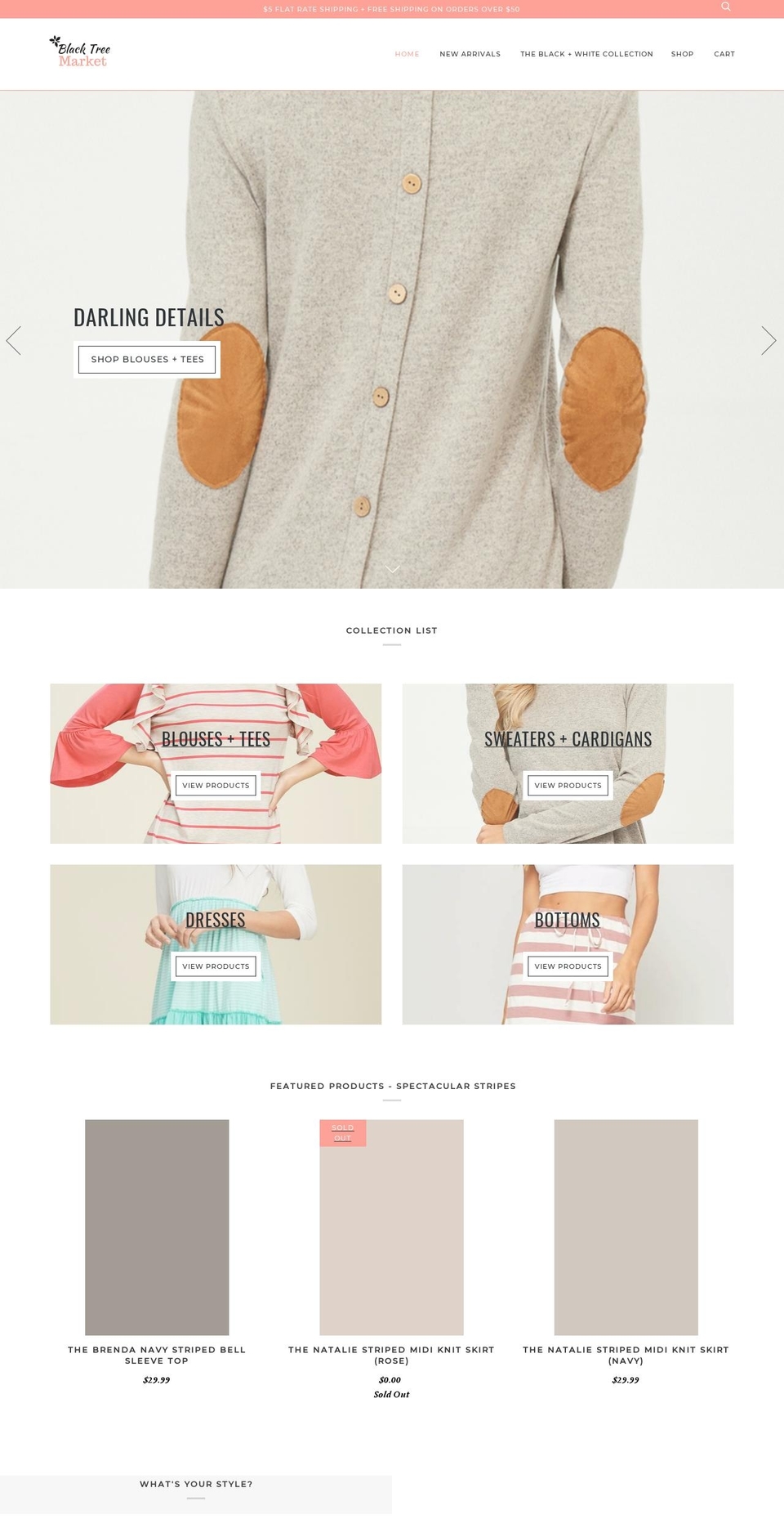 blacktreemarket.com — Shopify storefront screenshot