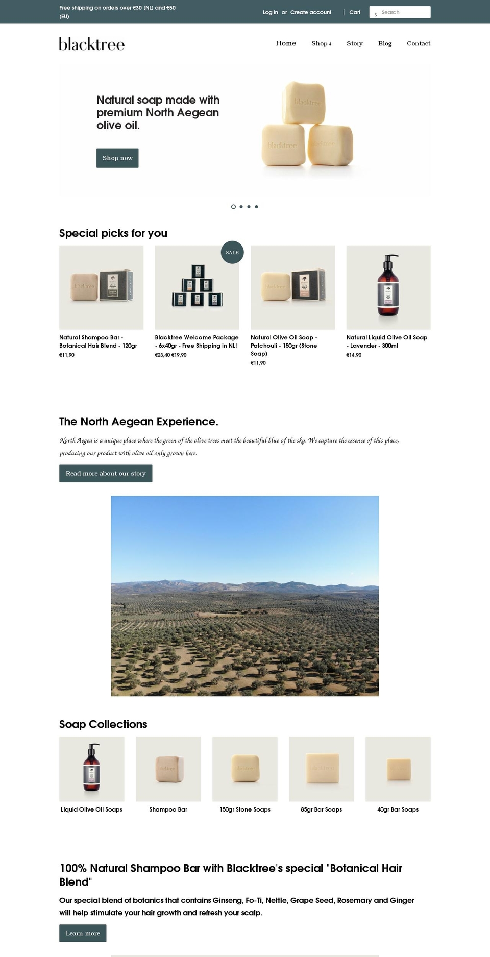 blacktreenaturals.com shopify website screenshot