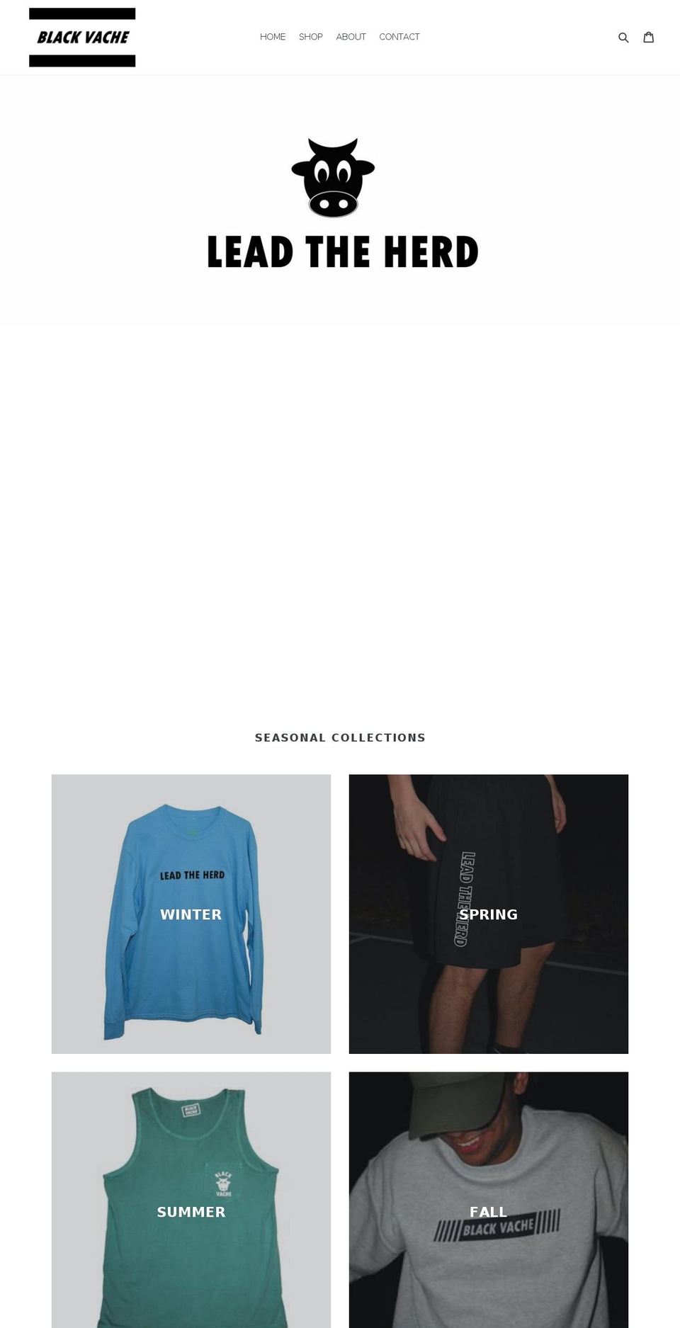 blackvache.com — Shopify storefront screenshot