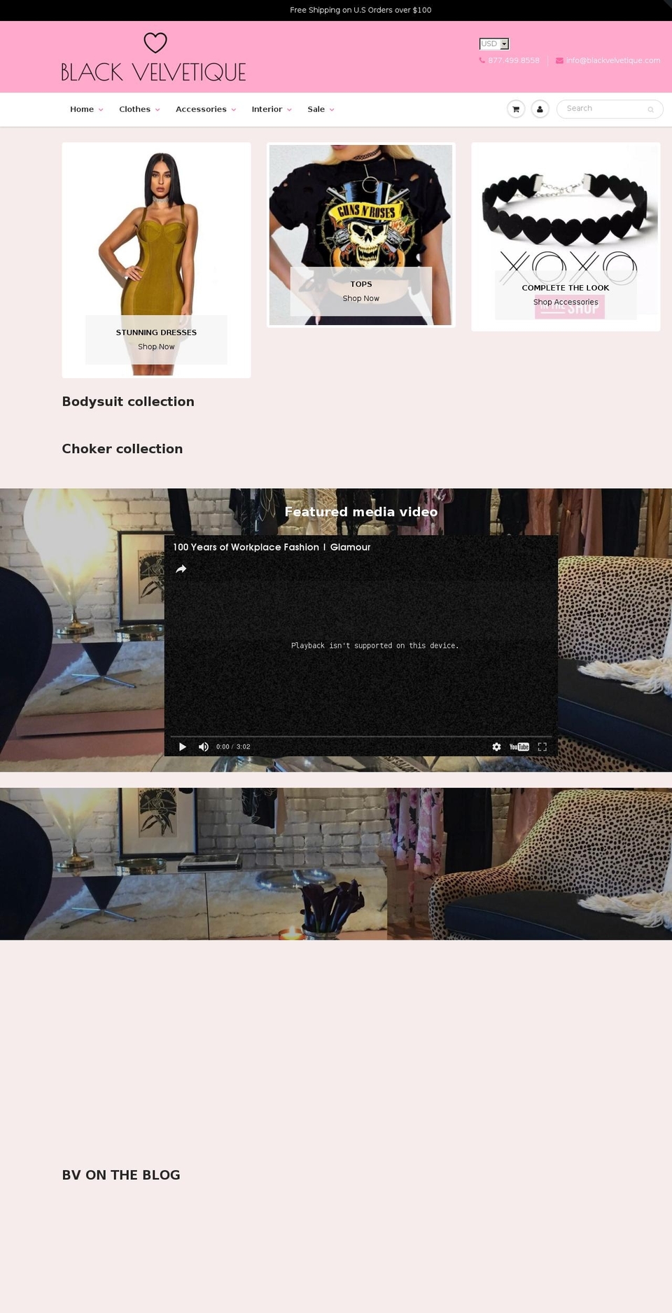 blackvelvetique.com shopify website screenshot