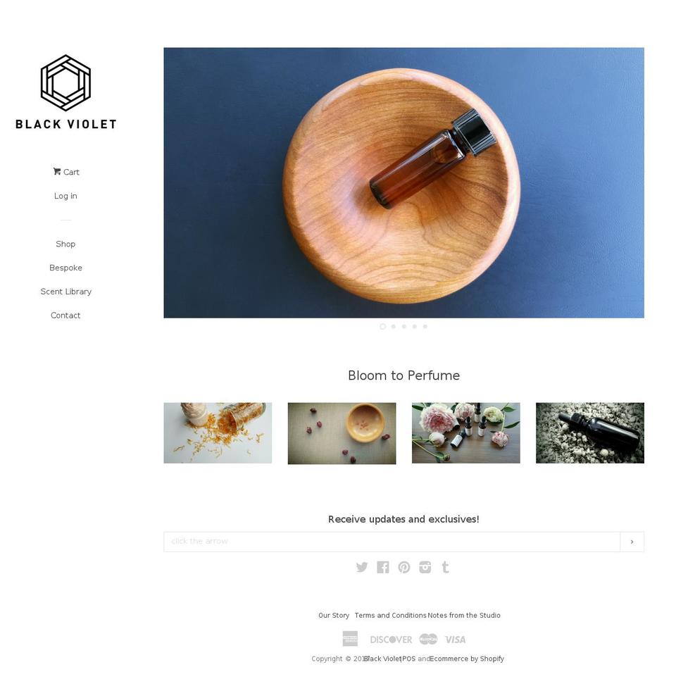 blackviolet.com shopify website screenshot
