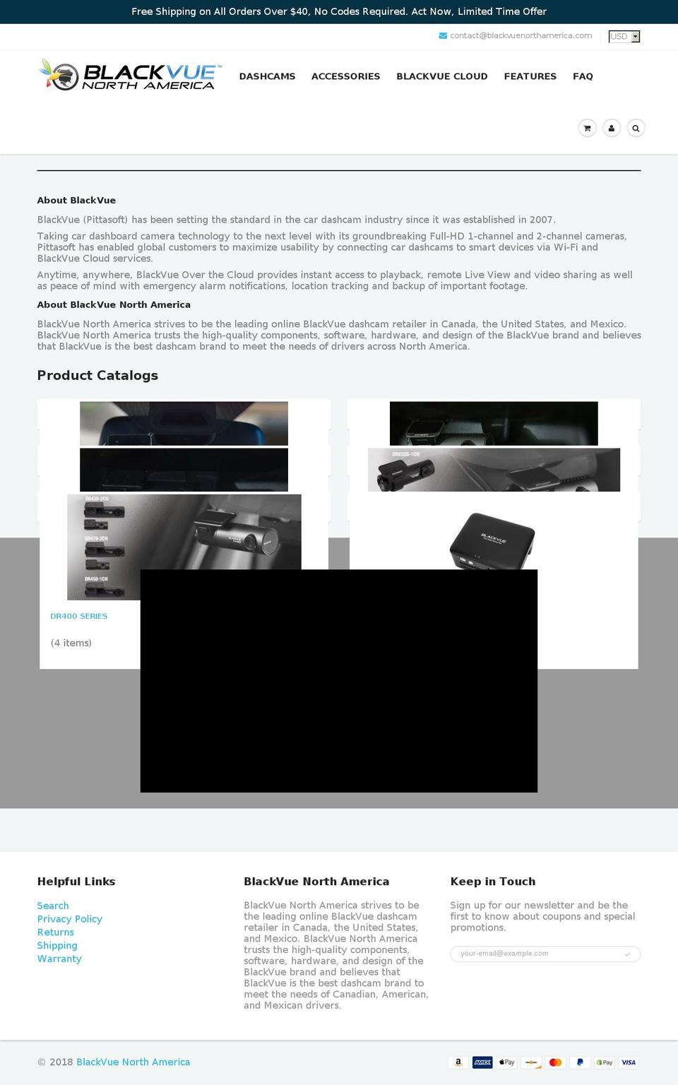 blackvuenorthamerica.com — Shopify storefront screenshot