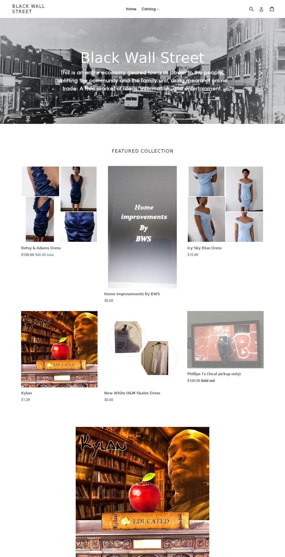 blackwallstreetproject.com — Shopify storefront screenshot