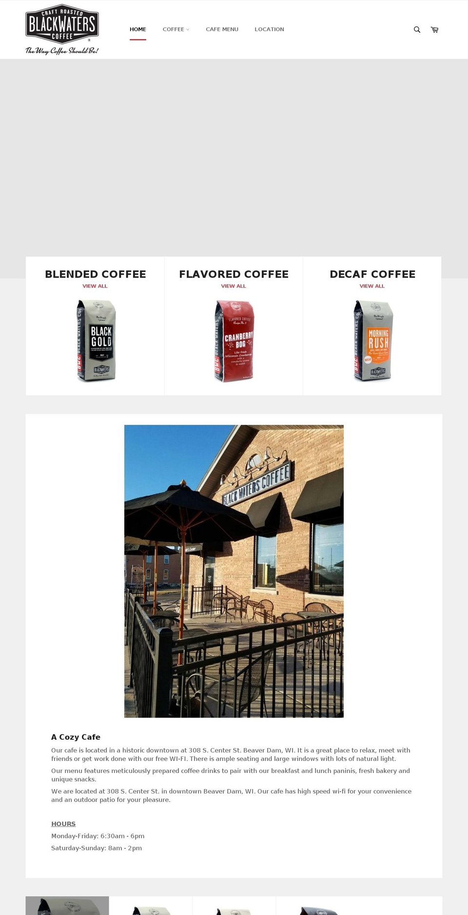 blackwaterscoffee.com shopify website screenshot