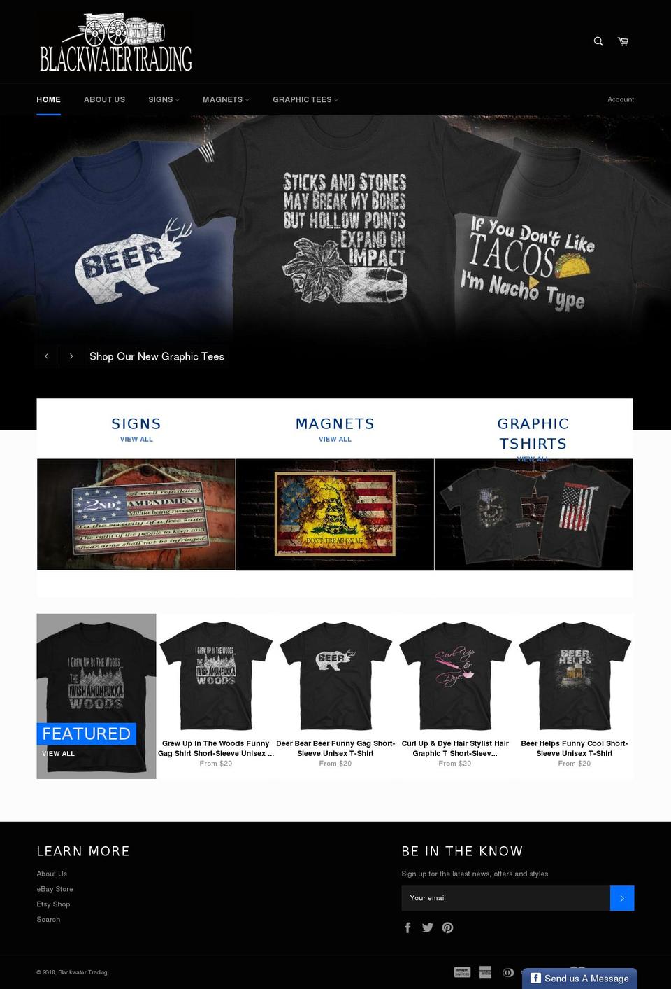 blackwatertrading.net shopify website screenshot