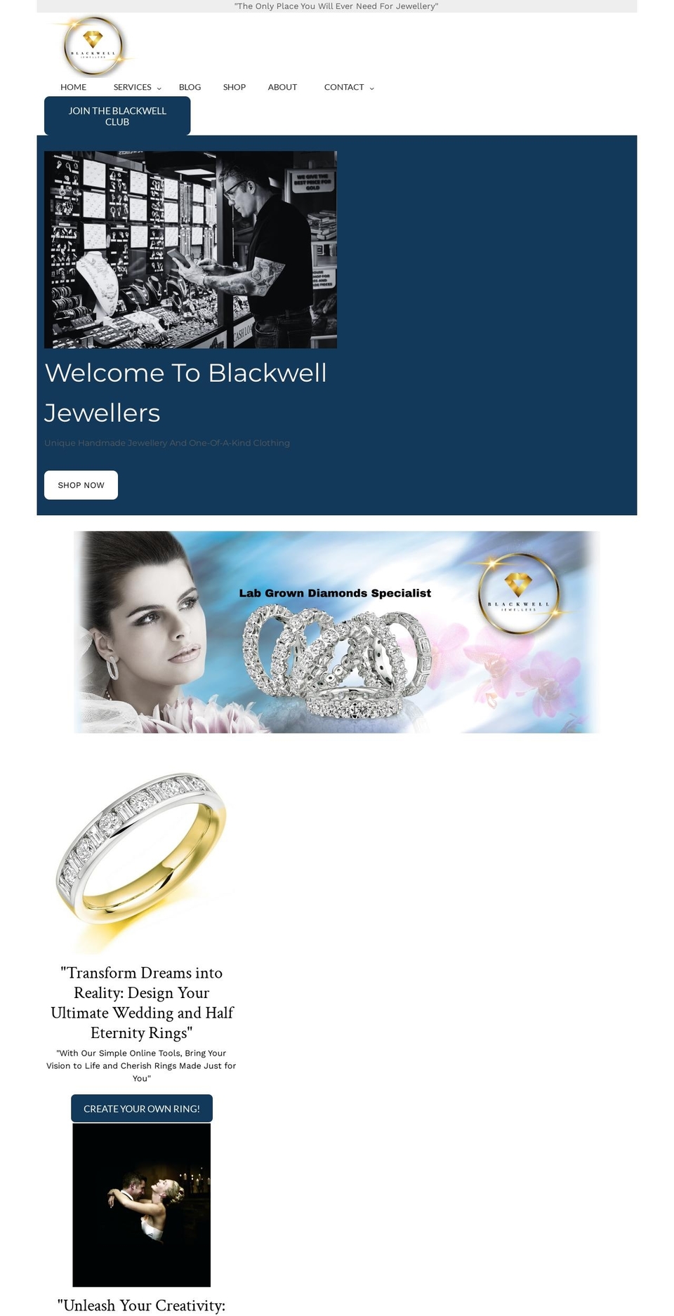 blackwelljewellers.co.uk shopify website screenshot