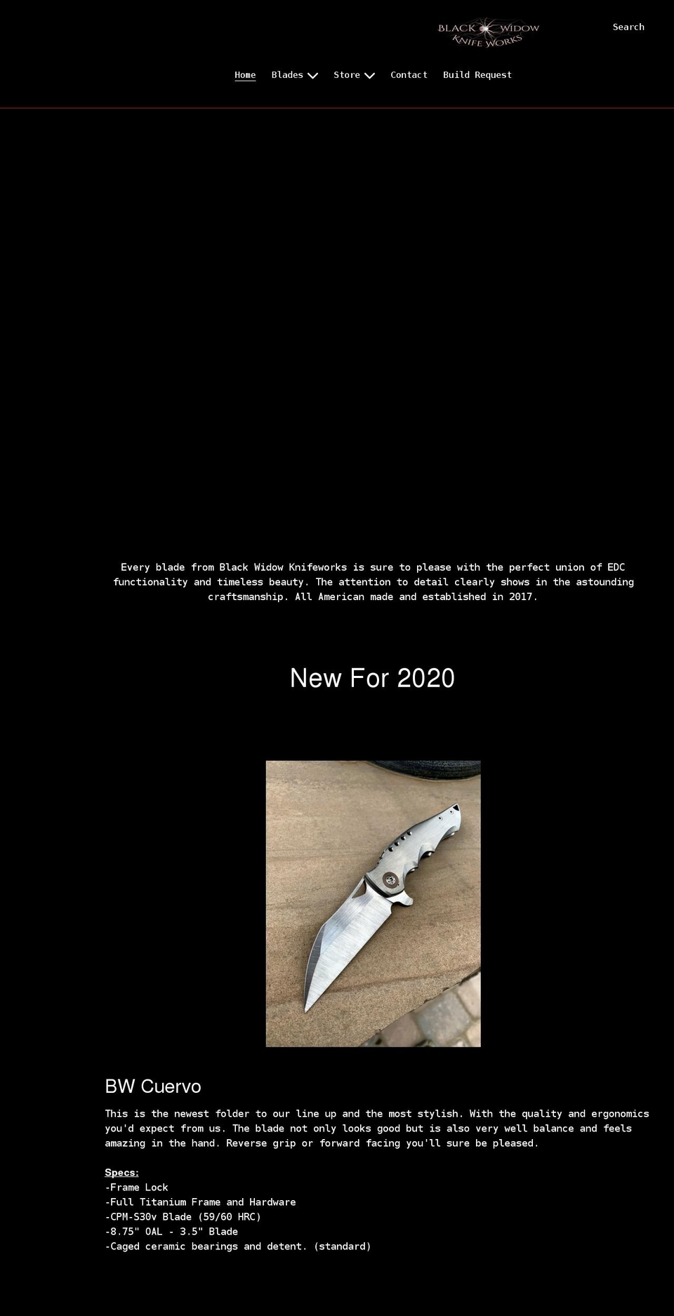 blackwidowtac.com shopify website screenshot