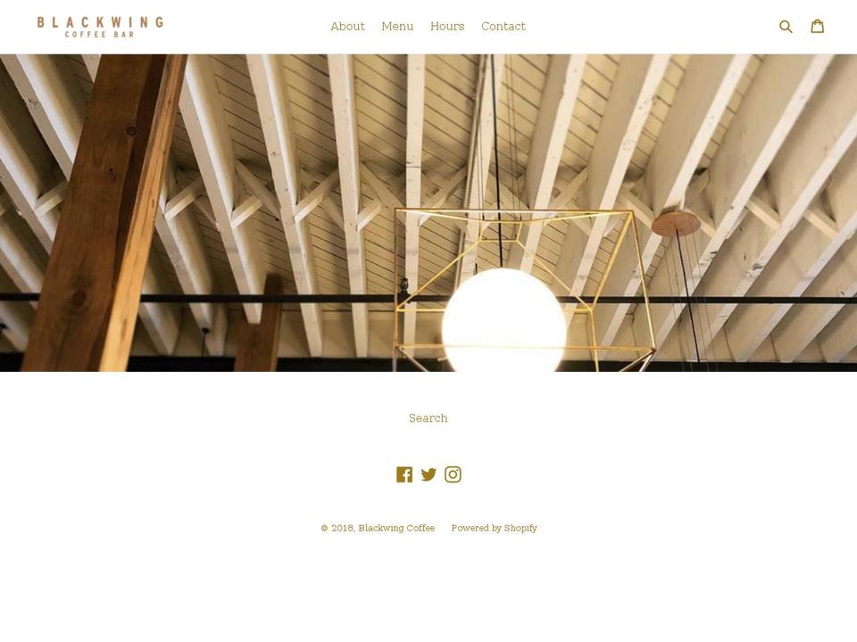 blackwingcoffee.com — Shopify storefront screenshot