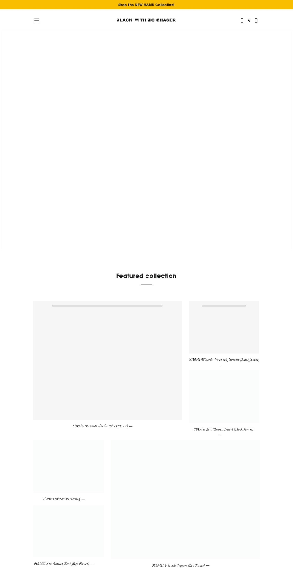 blackwithnochaser.myshopify.com shopify website screenshot