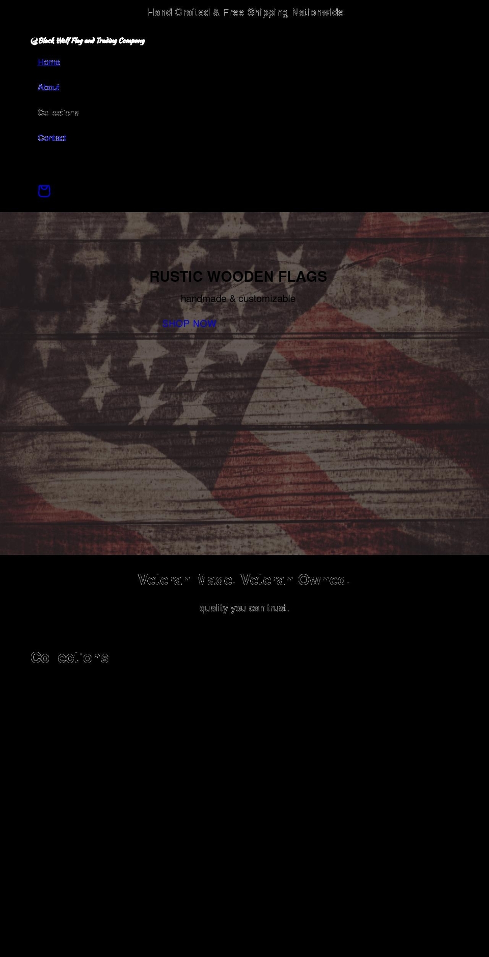 blackwolfflagcompany.com shopify website screenshot
