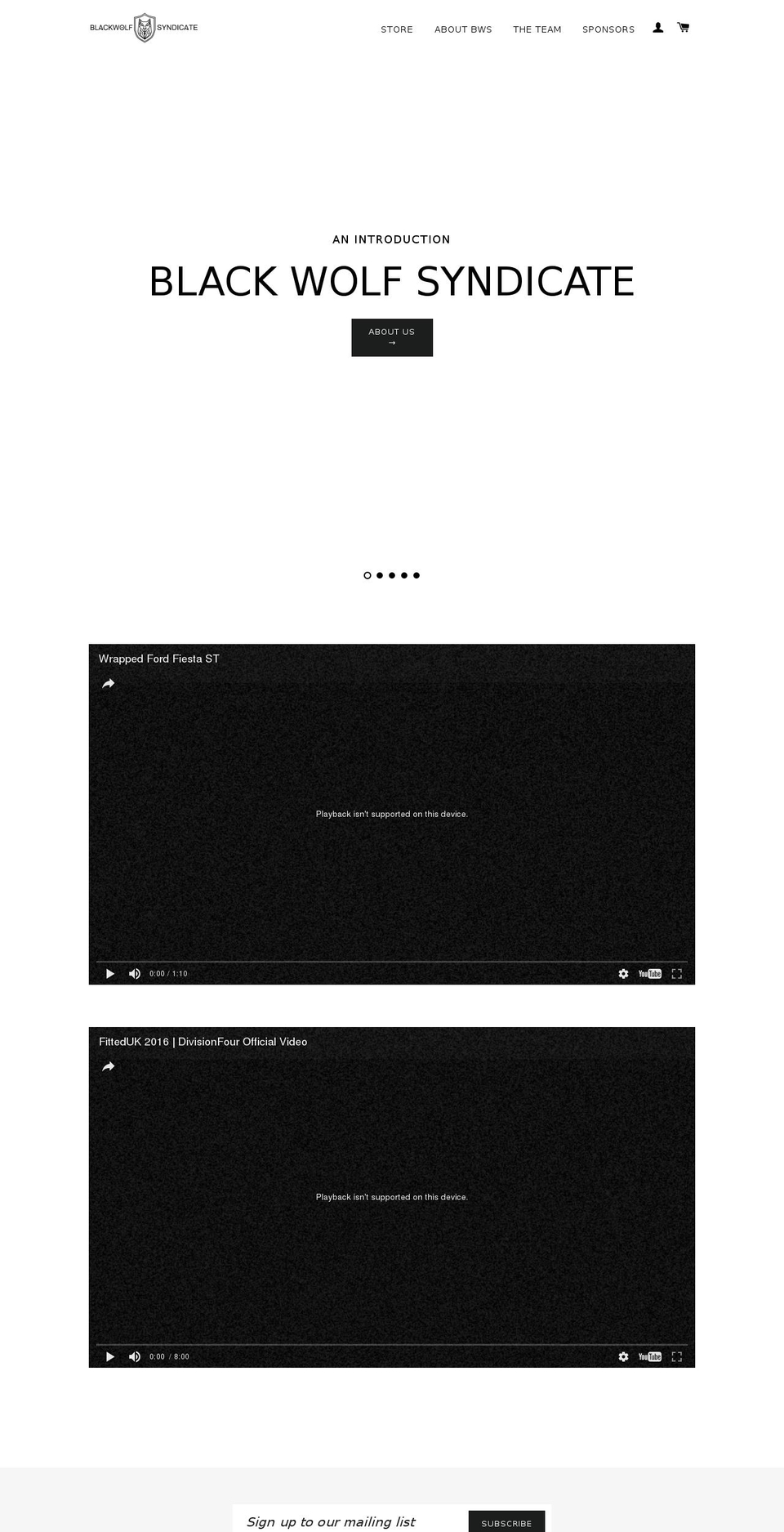 blackwolfsyndicate.com shopify website screenshot