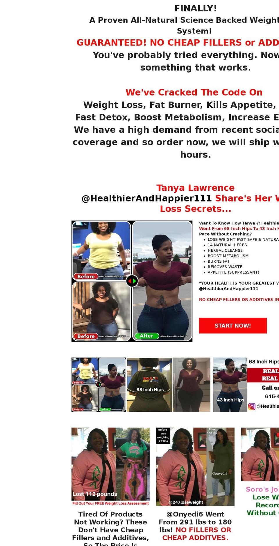 247 Lose Weight Shopify theme site example blackwomenloseweight.com