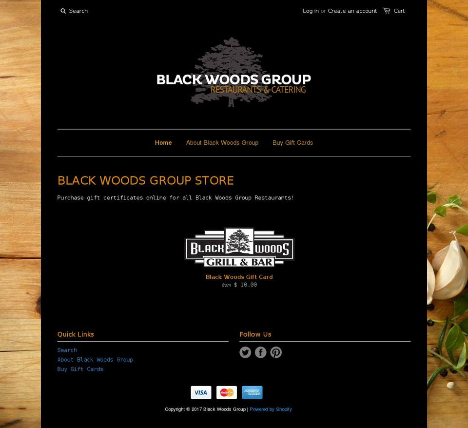 blackwoodsgroupstore.com shopify website screenshot
