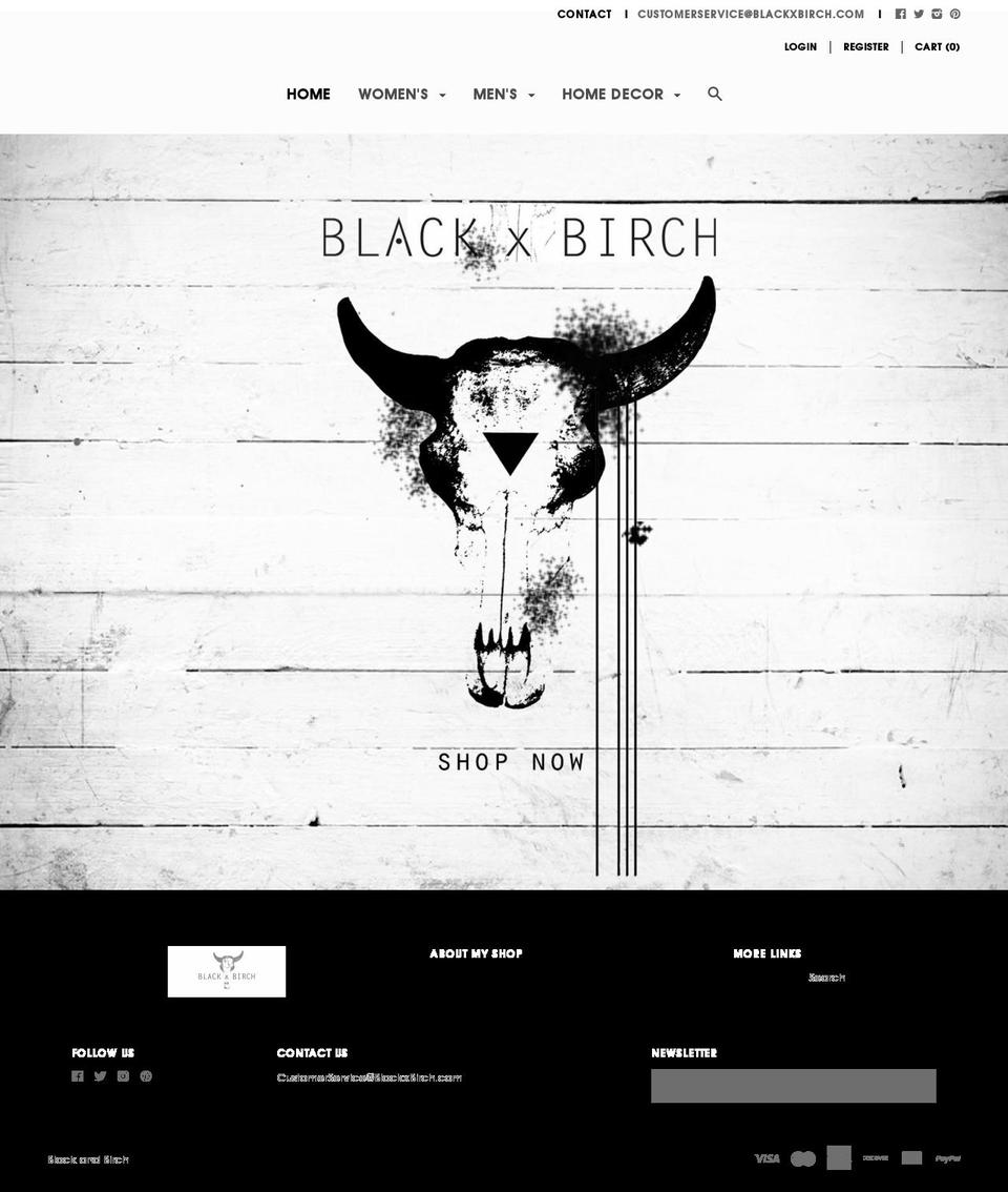 blackxbirch.com — Shopify storefront screenshot