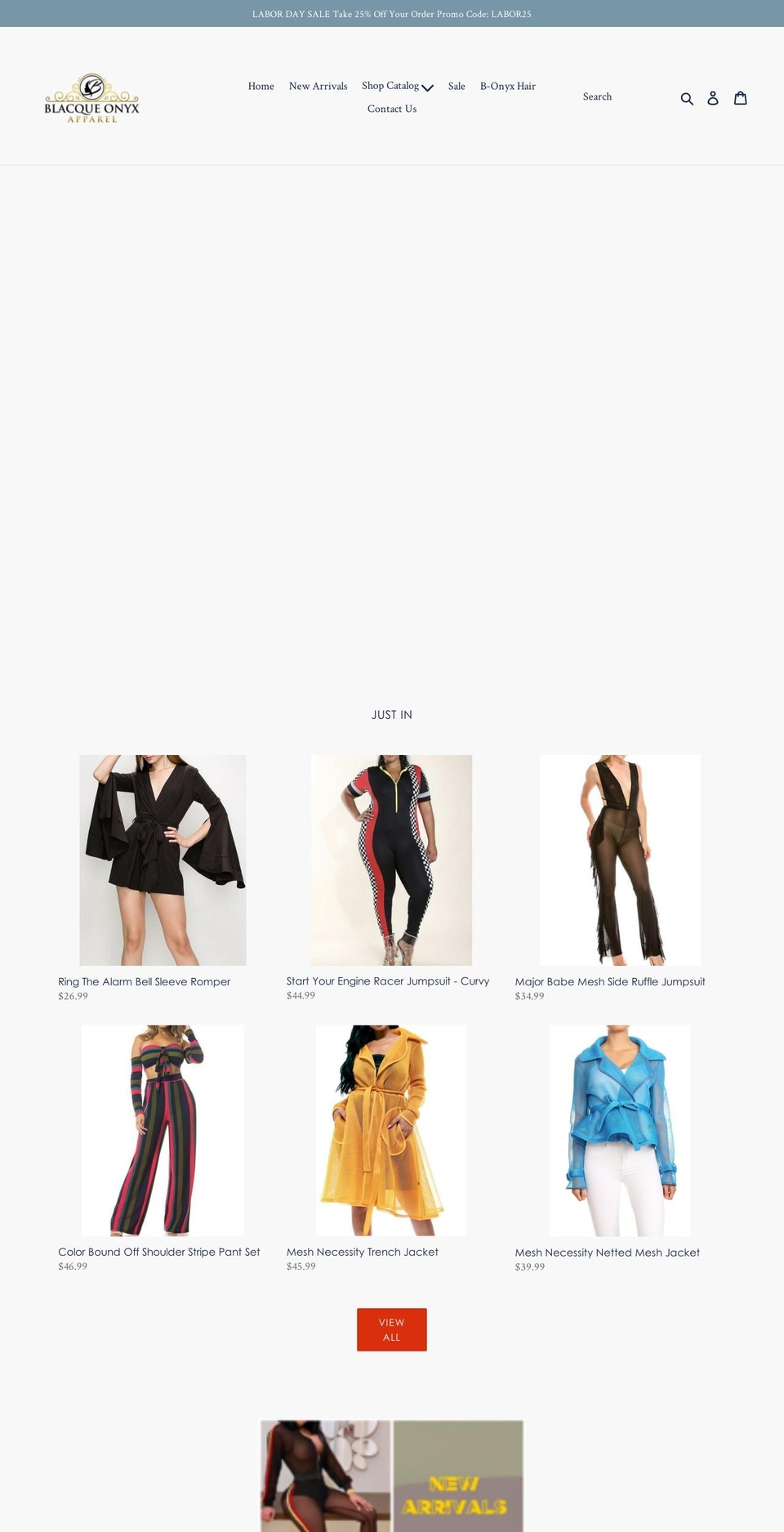 blacqueonyx.com shopify website screenshot