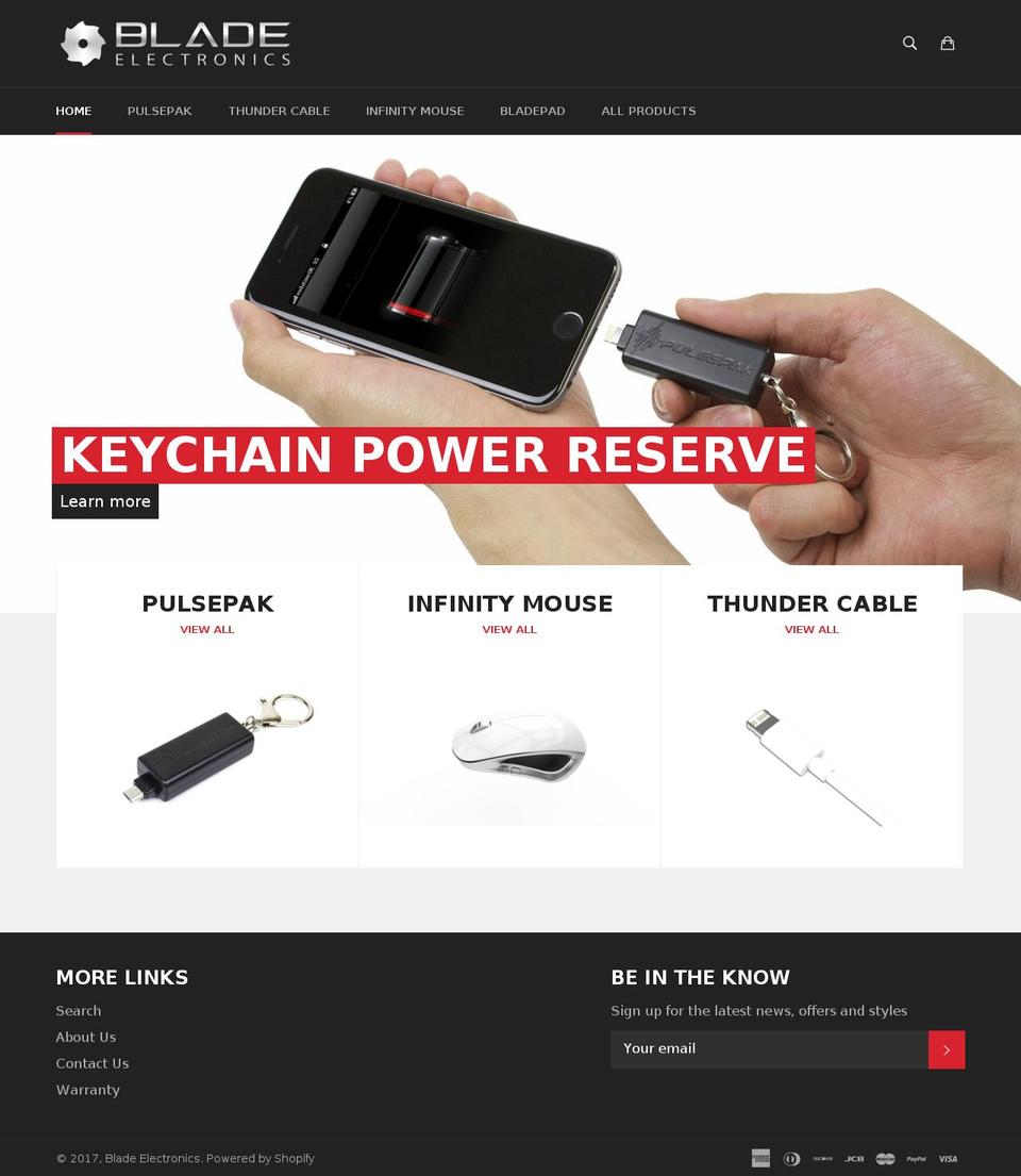 blade-electronics.com shopify website screenshot