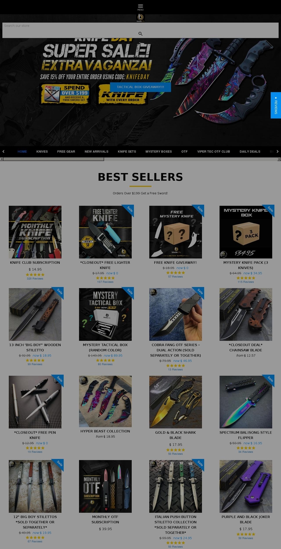 bladecity.shop shopify website screenshot