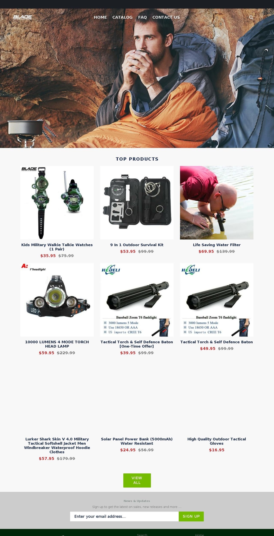 bladeoutdoortactical.com shopify website screenshot